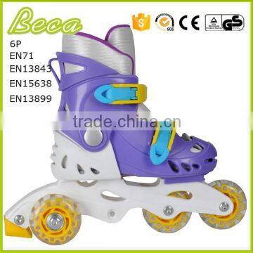 wholesale adjustable plastic pvc wheel 3 wheel roller quad skate