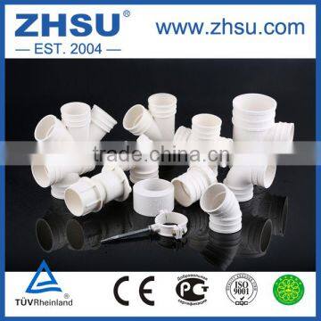 ZHSU factory upvc pipe fitting/colored pvc pipe