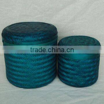 Vietnam bamboo/wicker/hand woven box set of 2, storage and decoration boxes