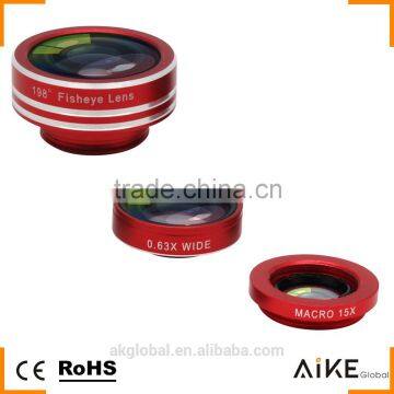 Wholesale mobile phone universal clip lens wide angle fisheye lens 198 degree fish eye lens