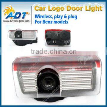 Wireless car logo door light with no need to drill a hole in the car