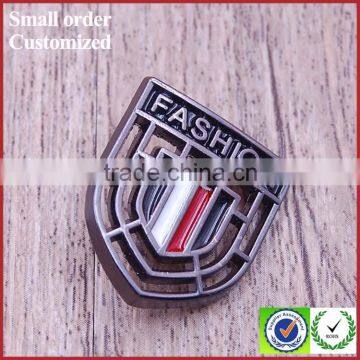 Custom fashion enamel brass zinc alloy metal plate logo stamp