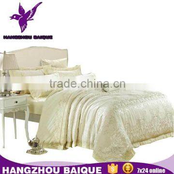 White Color Jacquard China Duvet Cover Bedsheet Bedding Sets