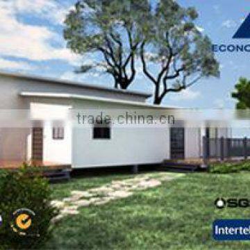 European standard prefab container accomodation modern house with large space and grey water treatment