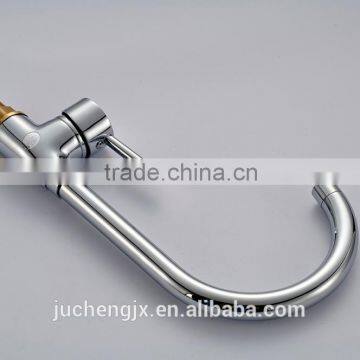 Chrome Single Handle Brass Kitchen Sink Faucet photo-3