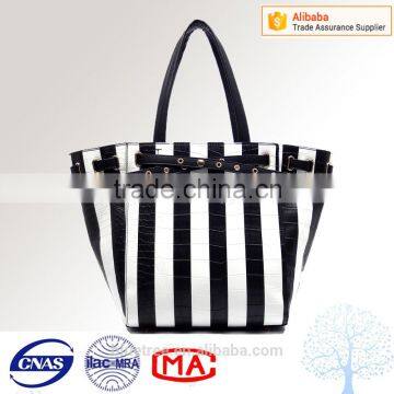 fashion trends ladies bags with Black and white strip for ladies handbag