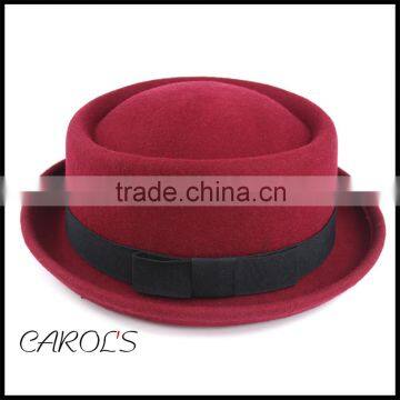 FASHION WOOL FELT PORK PIE JAZZ HAT for children