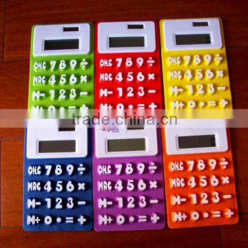 new style solar folden Silicone calculator for promotion