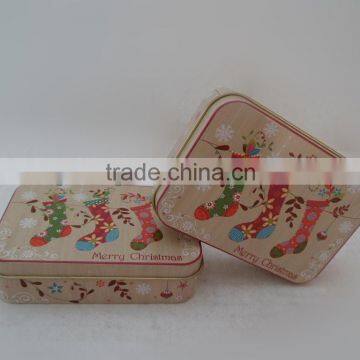 Christmas Storage Boxes/metal Bins / Santa Claus metal box/ Metal Storage Box Sets For Christmas