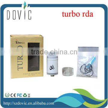 tobeco original/authentic patented turbo rda in white/black/silver ,the most popular turbo atomizer