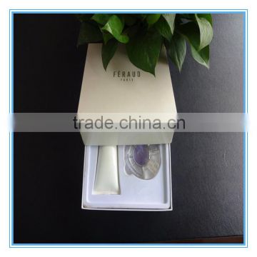 custom cosmetics packing paper box with inner plastic tray