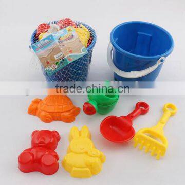 Summer funny Beach sand molds toy for kids Beach bucket (7 PCS)