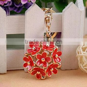 New fashion custom flower metal keychain