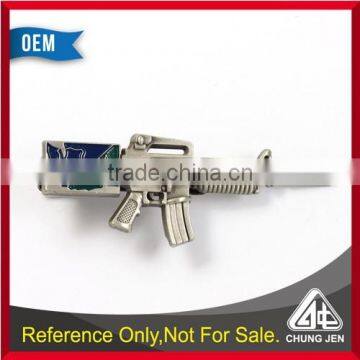 Creative design machine gun shape Soft Enamel Tie Clip/Tie Bar