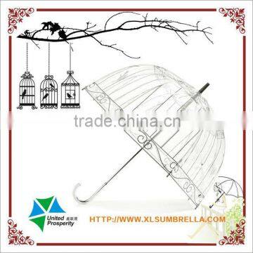 Transparent 23" poe birdcage umbrella