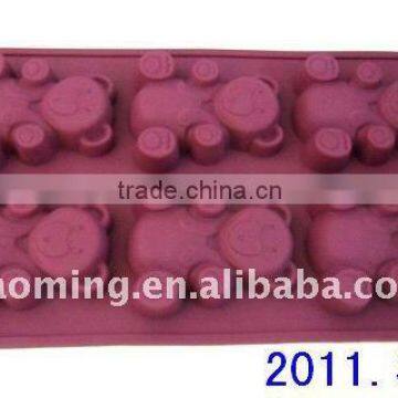 6 cups silicone bear shaped mold