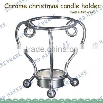 Chrome christmas candle holder