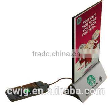 2016 New Design Menu Holder Coffee Shop Power Bank Restaurant Power Bank