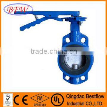 Hand wheel type wafer butterfly valve