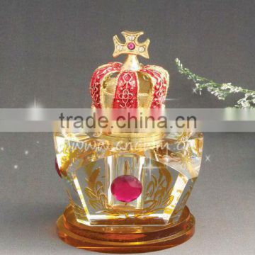 2016 Crown Crystal Perfume Bottle for wedding decoration