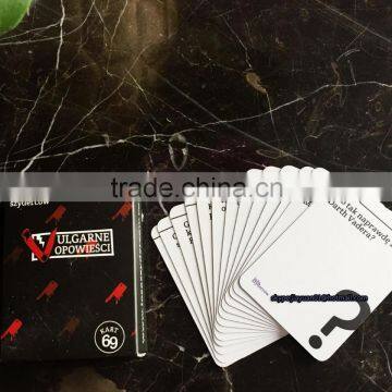 High quality skat game card packaging paper box OEM