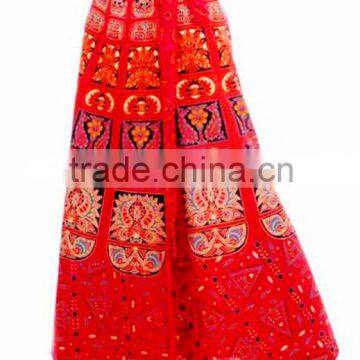 Gypsy ethnic tribal wrap on long Colorful cotton Skirt