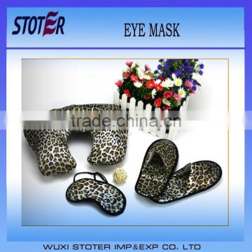 Leopard eye cover for sleeping with pouches -travel sets