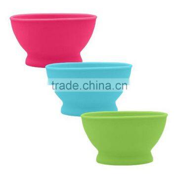 A set of 3 BPA Free FDA food grade silicone placemat tableware unbreakable bowl baby drink cup with two handle