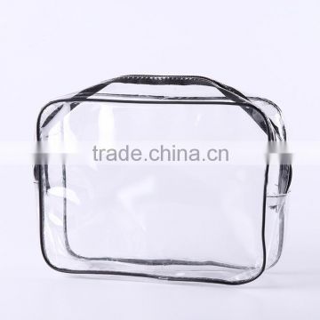 Clear vinyl pvc zipper bags with handle