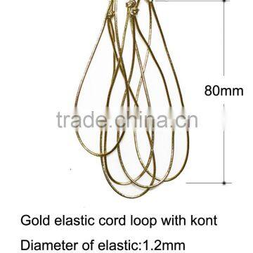 metallic elastic strings for ornaments with knot