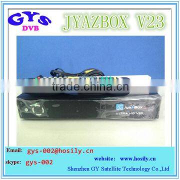 New arrival Jyazbox ultra hd v23 FTA receiver with JB200 8PSK Wifi iks sks for south america