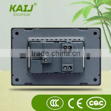 USA American Standard Fashion Multi Double 3 Pin Brushed Stainless Wall Power Electrical Socket photo-2