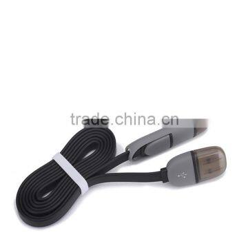 Shenzhen Wholesale Micro Usb Charging Line 2 in 1 Usb Cable for Android IOS photo-6