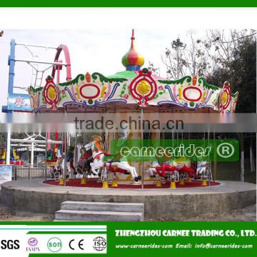 Attraction hot sale children's outdoor musicial rides carousel for kids!