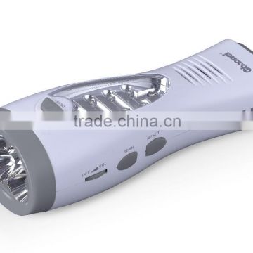 LED Flashlight with Emergency Lamp and FM Radio