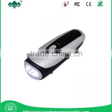 led rechargeable hand crank flashlight,Hand crank flashlight with mobile charger