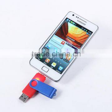 Top Sale!!! NEW design OTG USB Swivel shape usb 2 in 1 function usb flash drive,pen drive with orignial chip high quality