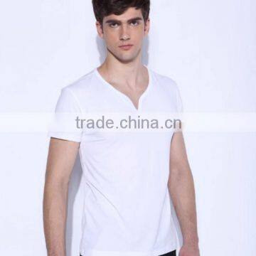 High quality blank 100% polyester v-neck t-shirt