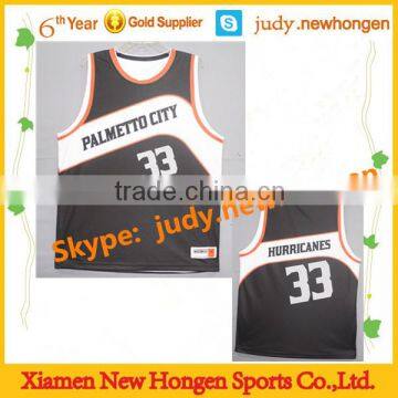 China basketball sports jerseys blank, basketball jersey black color