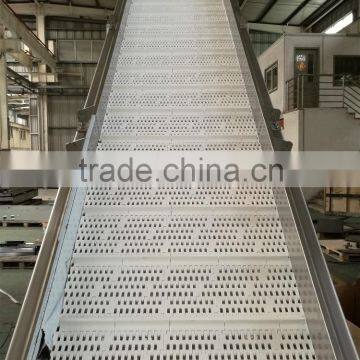 Food Grade Modular Belt With Baffle Climbing Conveyor for Vegetables photo-2