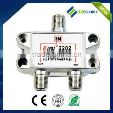 Hot selling 5-2400MHz 2 port satellite splitter