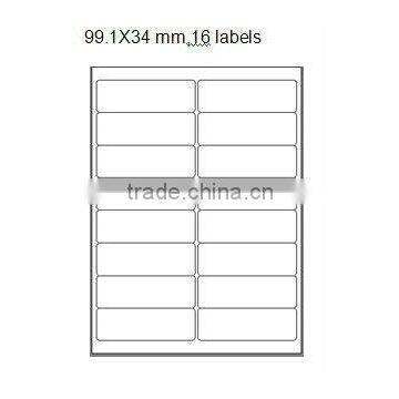 Self Adhesive White Address Label 99.1x34mm