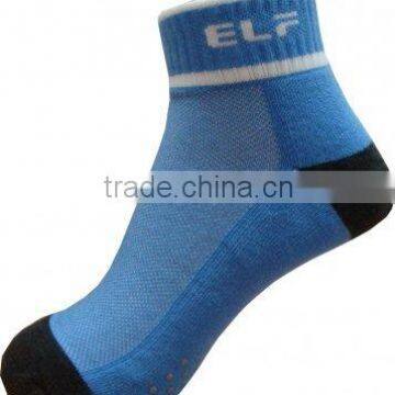 bamboo charcoal terry sport 1/2 socks