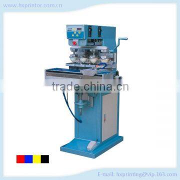 Dongguan factory supply high Quality Automatic Four Color Pad Printing Machine with Shuttle