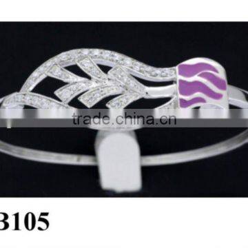 925 sterling silver bracelet with white cz QFB105