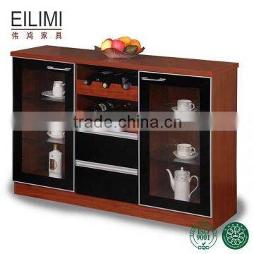 Easy to clean attractive appearance acrylic edge banding wood meal side cabinet