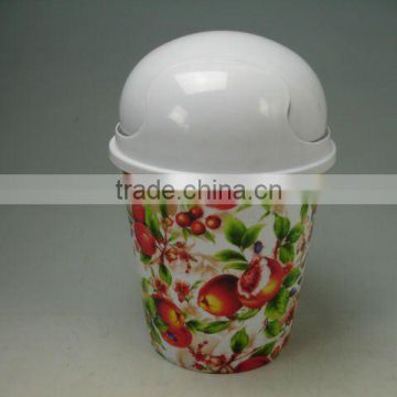 plastic dustbin with revolvable cover