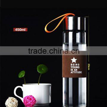 Durable Unique Empty Water Bottles High-grade Borosilicate Glass Water Bottle