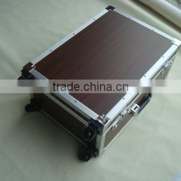 Business case trolley,carry cases luggage,wooden leather trolley case