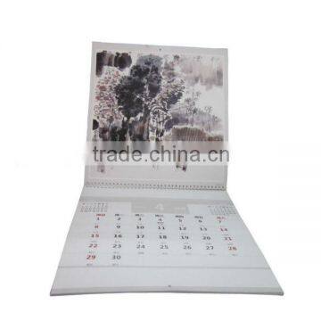 2015 Hot Selling Wholesale Price 250g Spiral Binding Calendar Wall